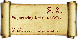 Pajenszky Krisztián névjegykártya